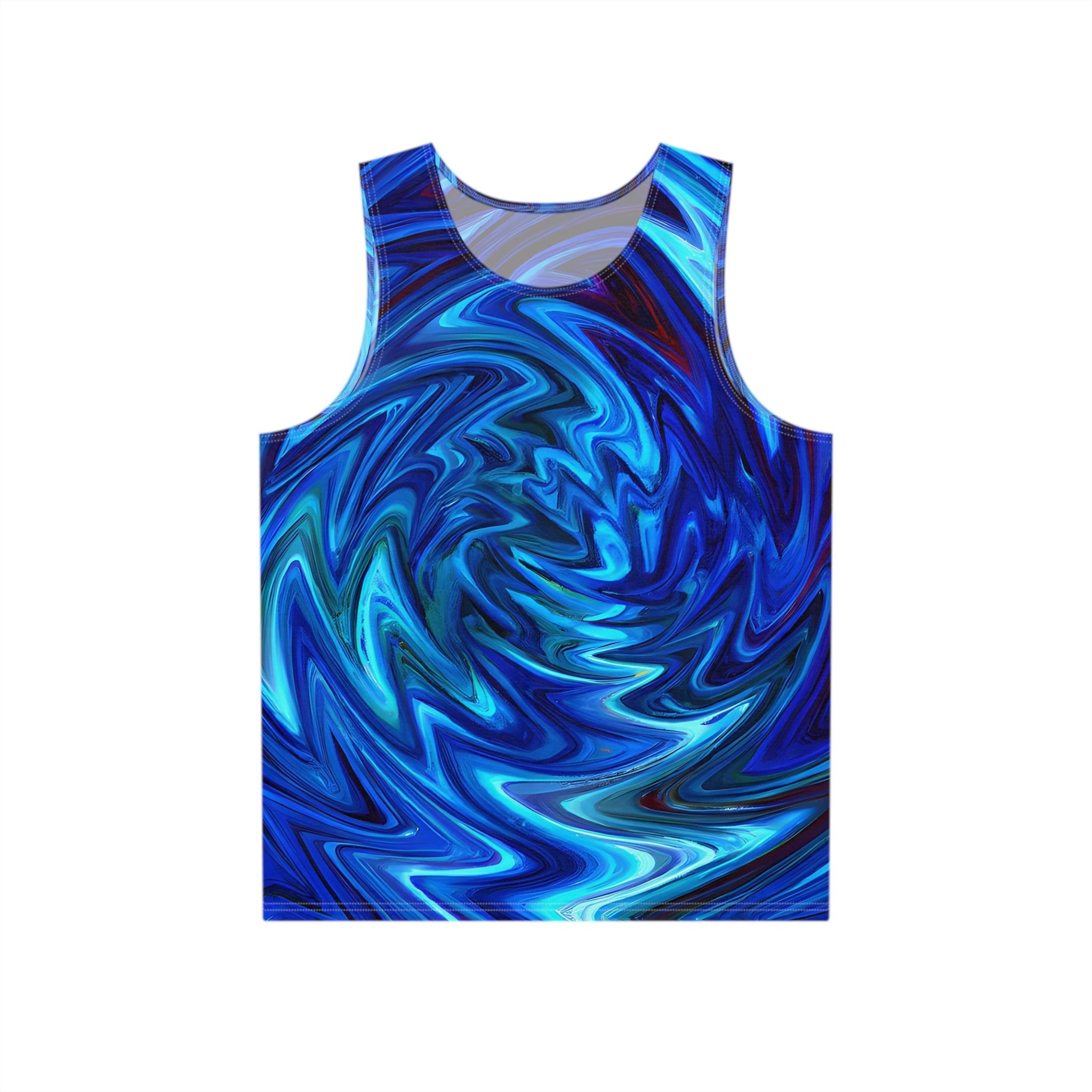 Tank Tops - Vortex Blue Tank Top - Acid Daddy