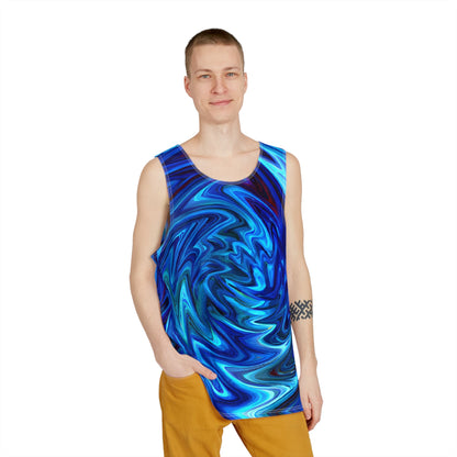 Tank Tops - Vortex Blue Tank Top - Acid Daddy