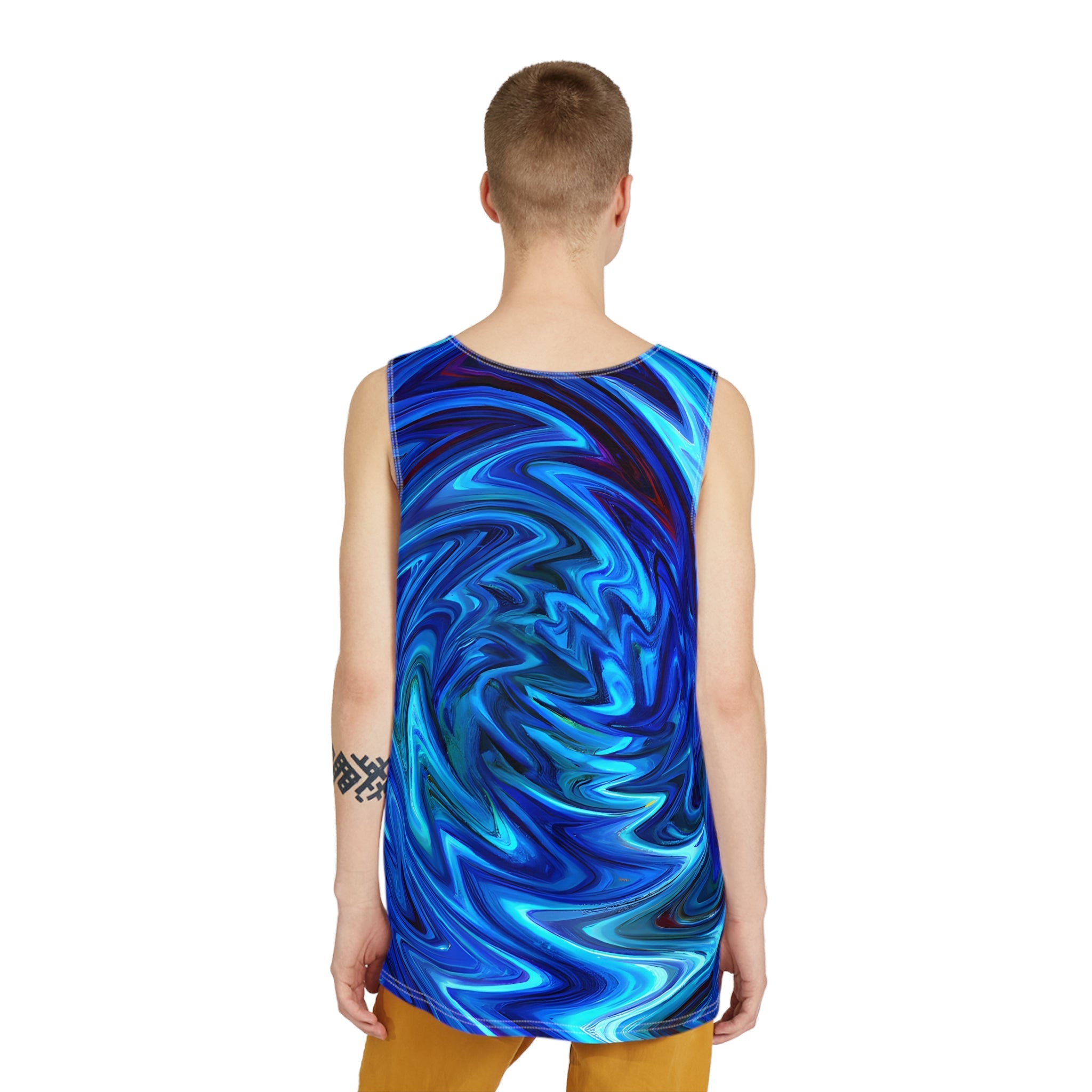 Tank Tops - Vortex Blue Tank Top - Acid Daddy