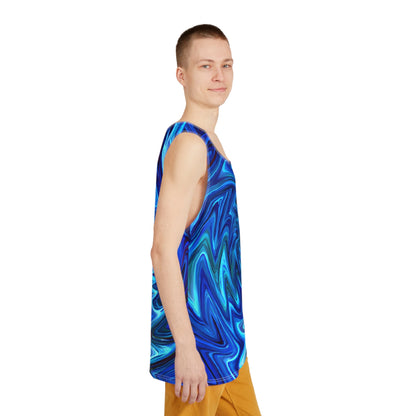 Tank Tops - Vortex Blue Tank Top - Acid Daddy