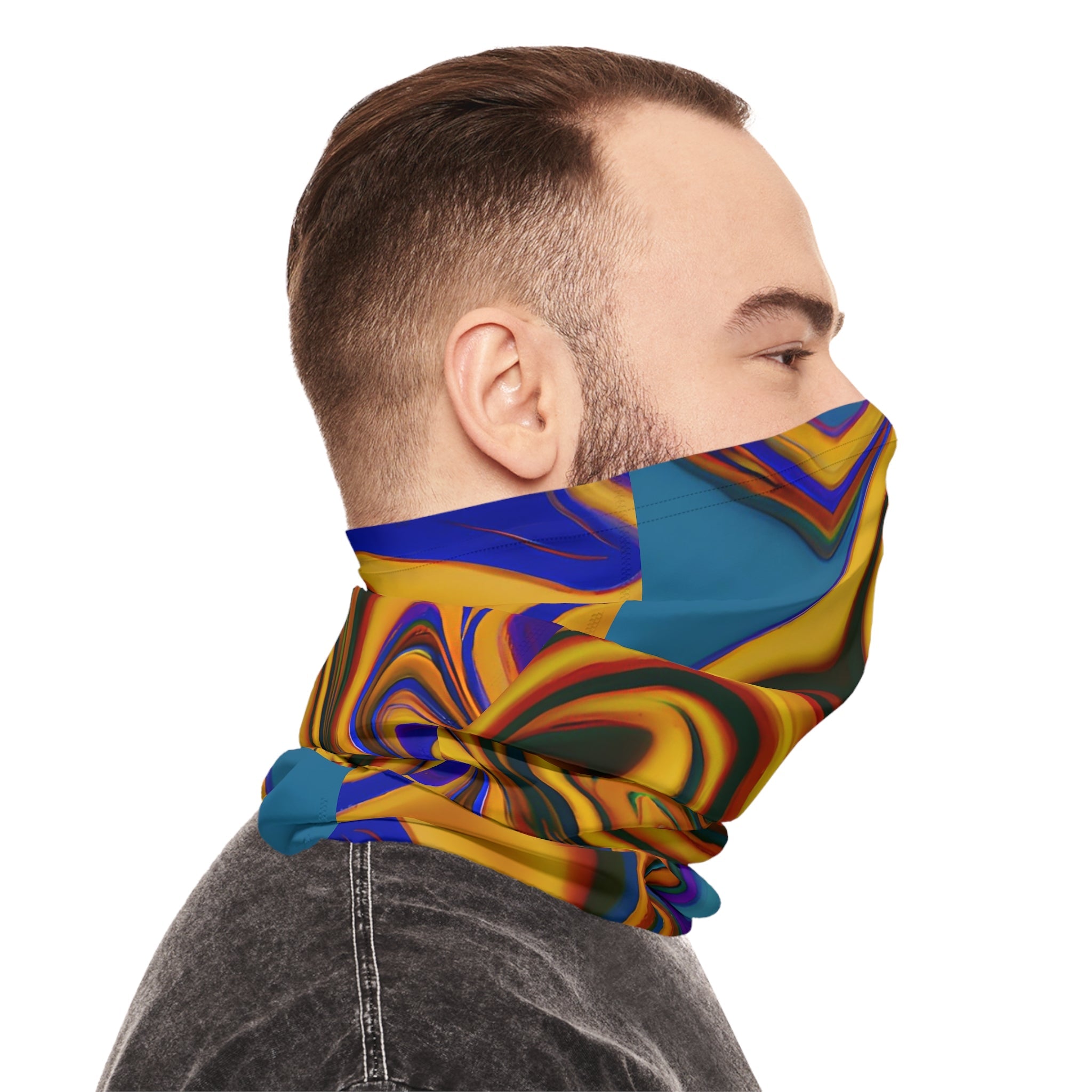 Gaiters - Transcendental Gold Elegance Lightweight Neck Gaiter - Acid Daddy