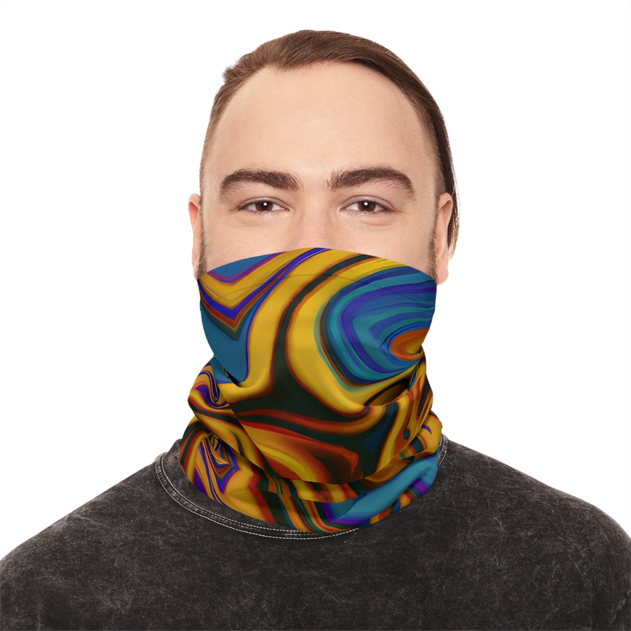 Gaiters - Transcendental Gold Elegance Lightweight Neck Gaiter - Acid Daddy