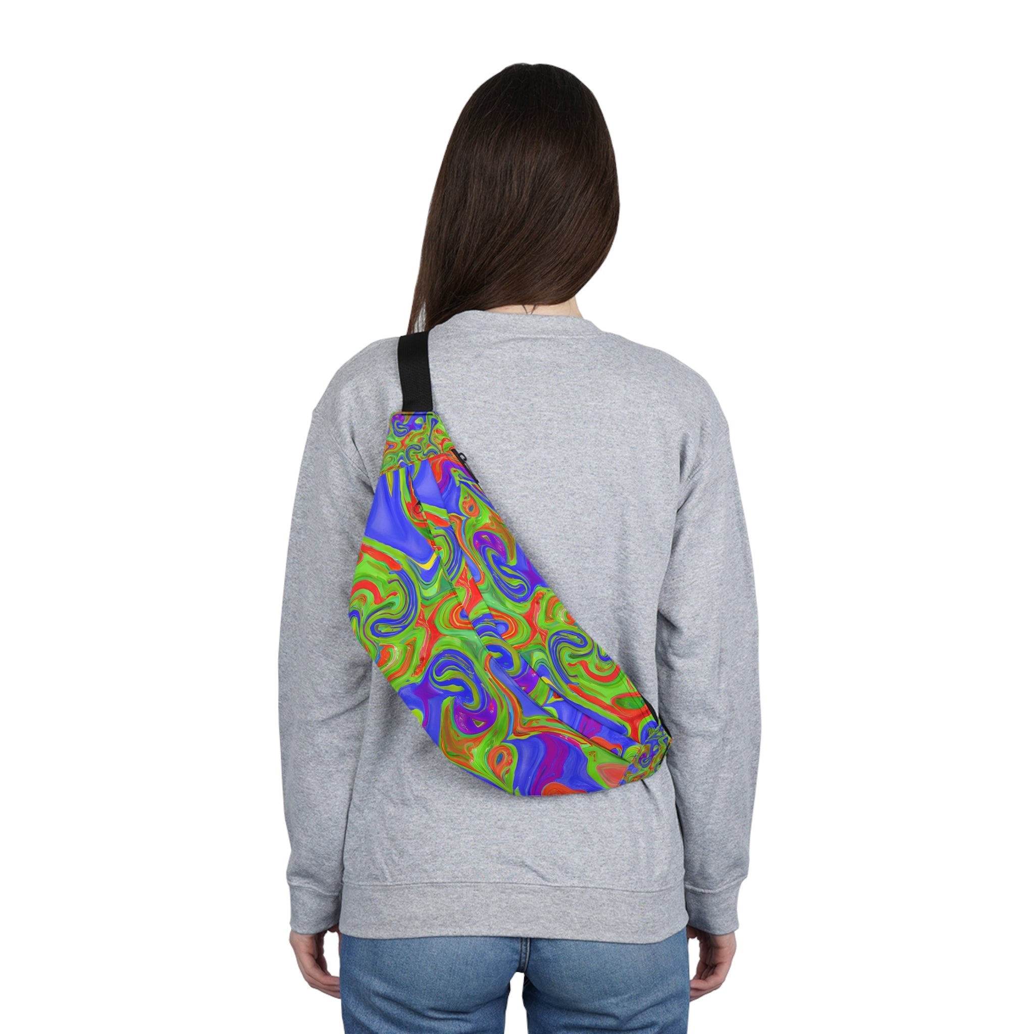 Fanny Packs - Trippy Acid Drip Rave Festival Fanny Pack (Large) - Acid Daddy