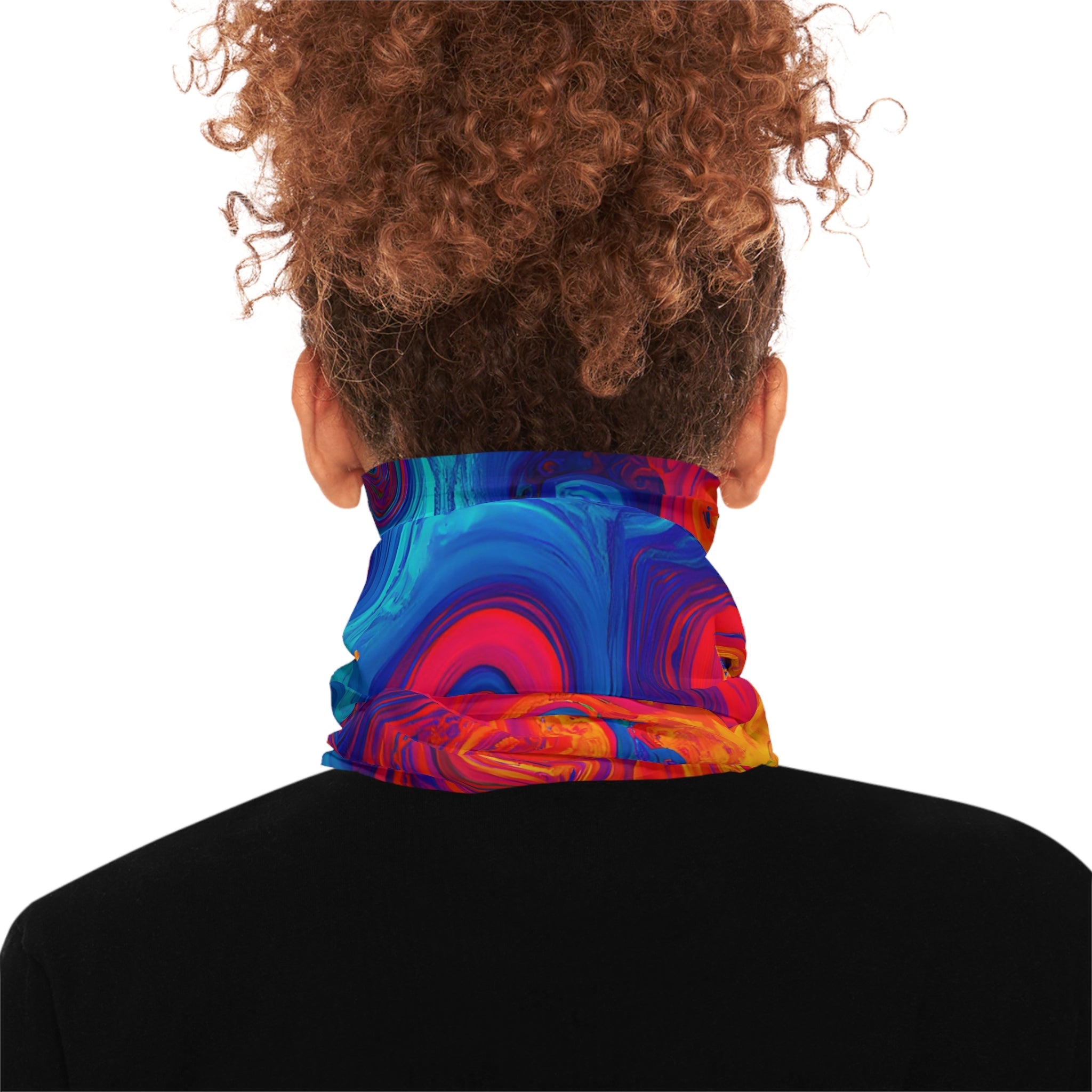 Gaiters - Trippy Amoebic Blue Midweight Neck Gaiter - Acid Daddy