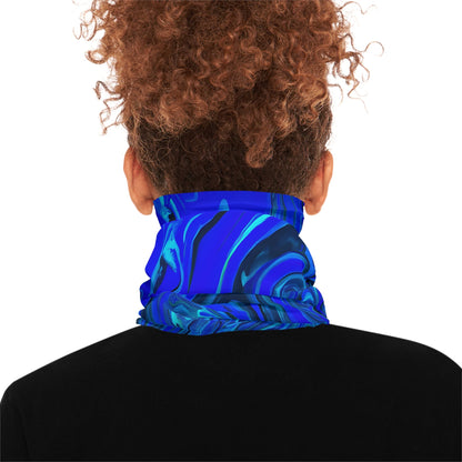 Gaiters - Trippy Blue Ice Vibe Midweight Neck Gaiter - Acid Daddy