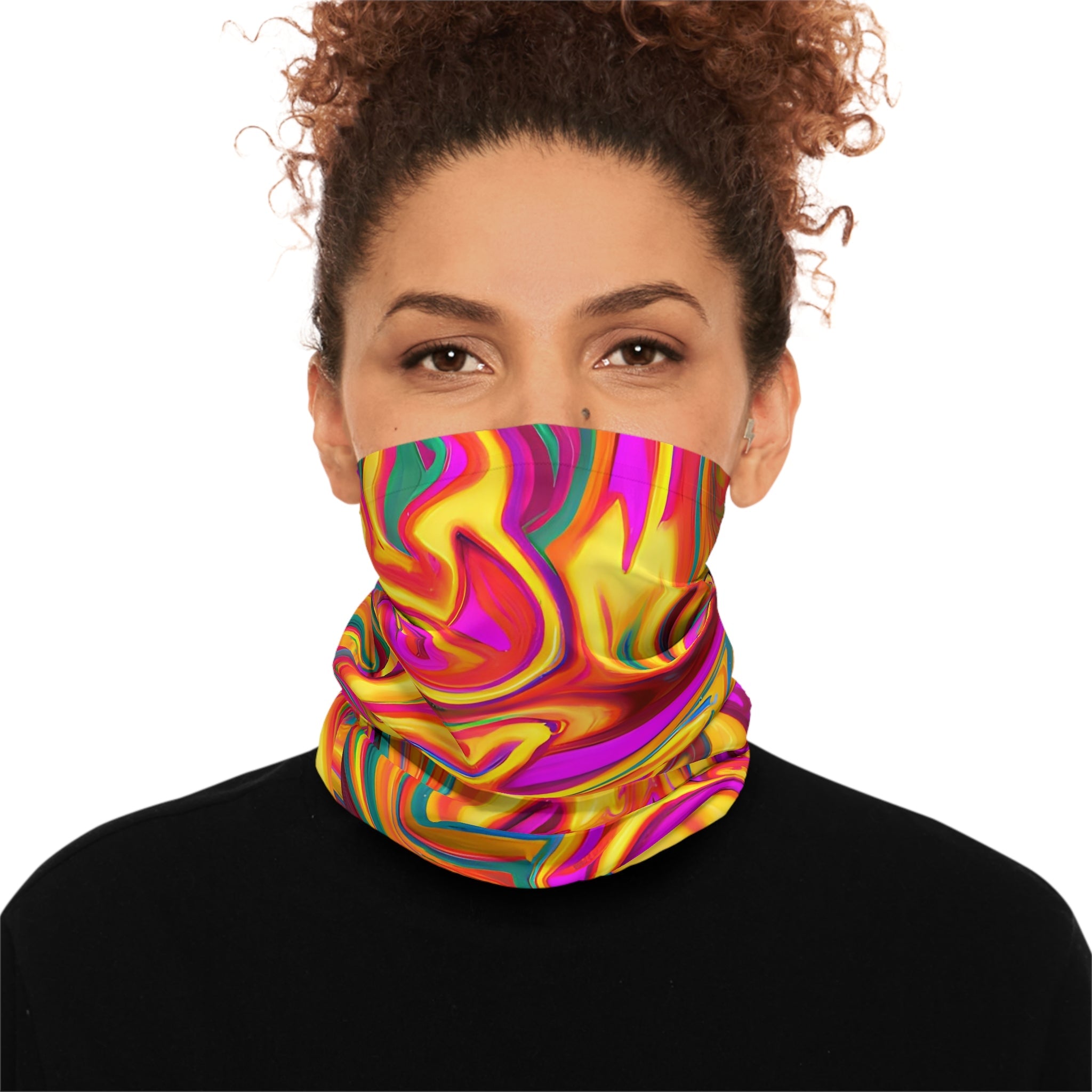 Gaiters - Trippy Daisy Carnival Midweight Neck Gaiter - Acid Daddy