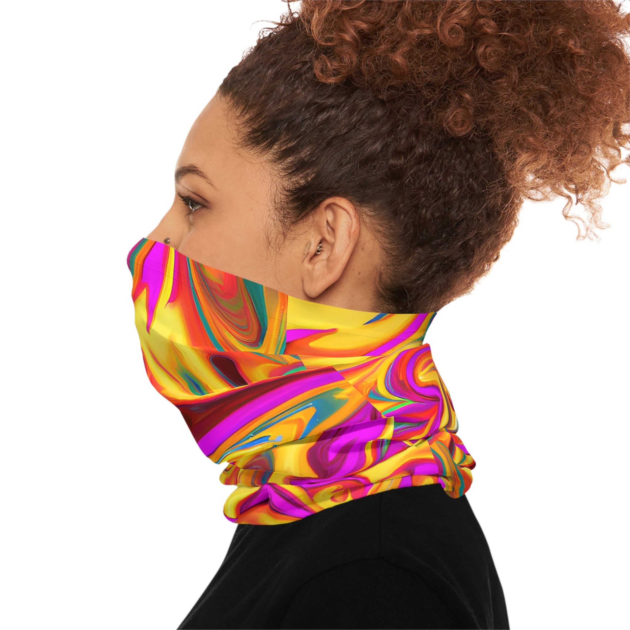 Gaiters - Trippy Daisy Carnival Midweight Neck Gaiter - Acid Daddy