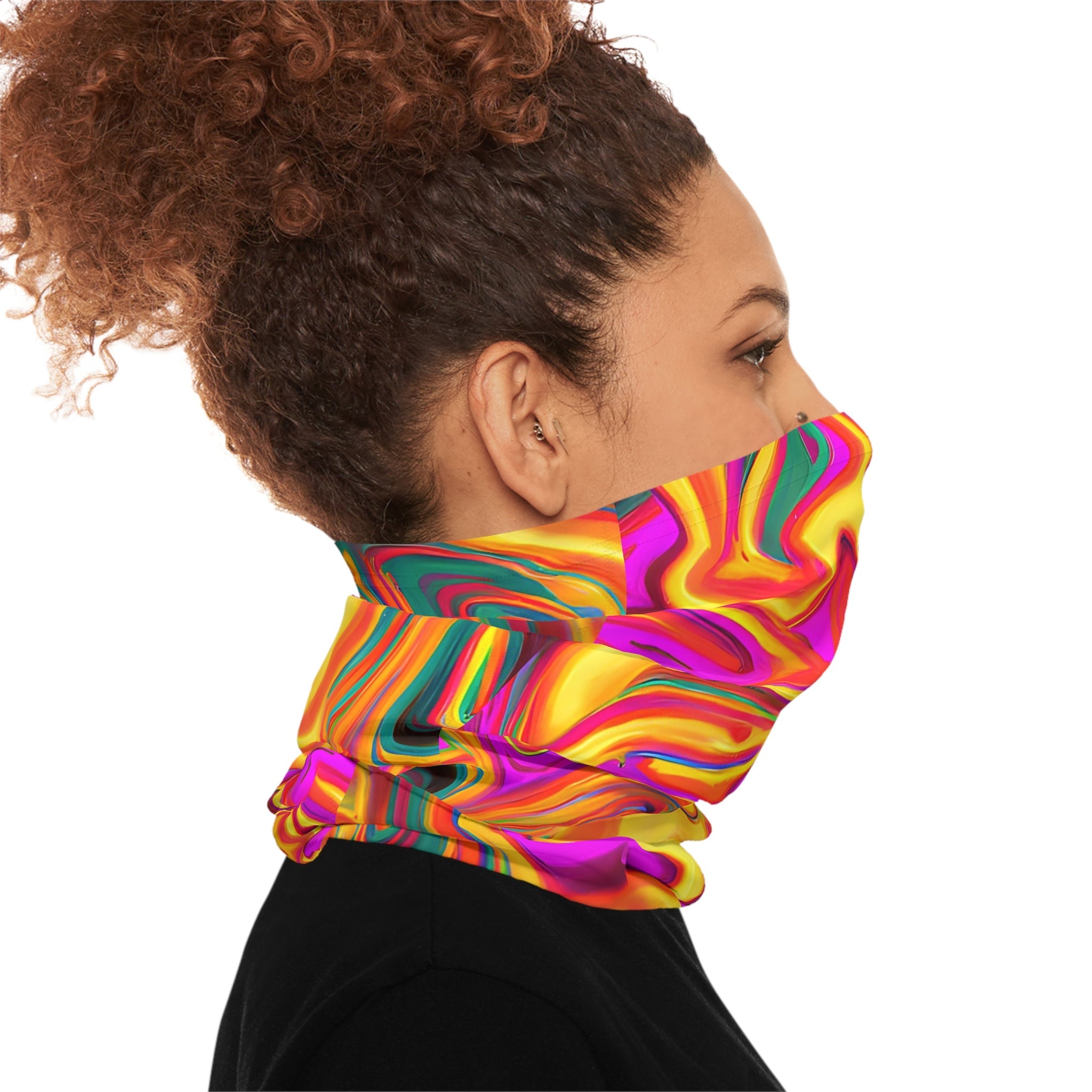 Gaiters - Trippy Daisy Carnival Midweight Neck Gaiter - Acid Daddy