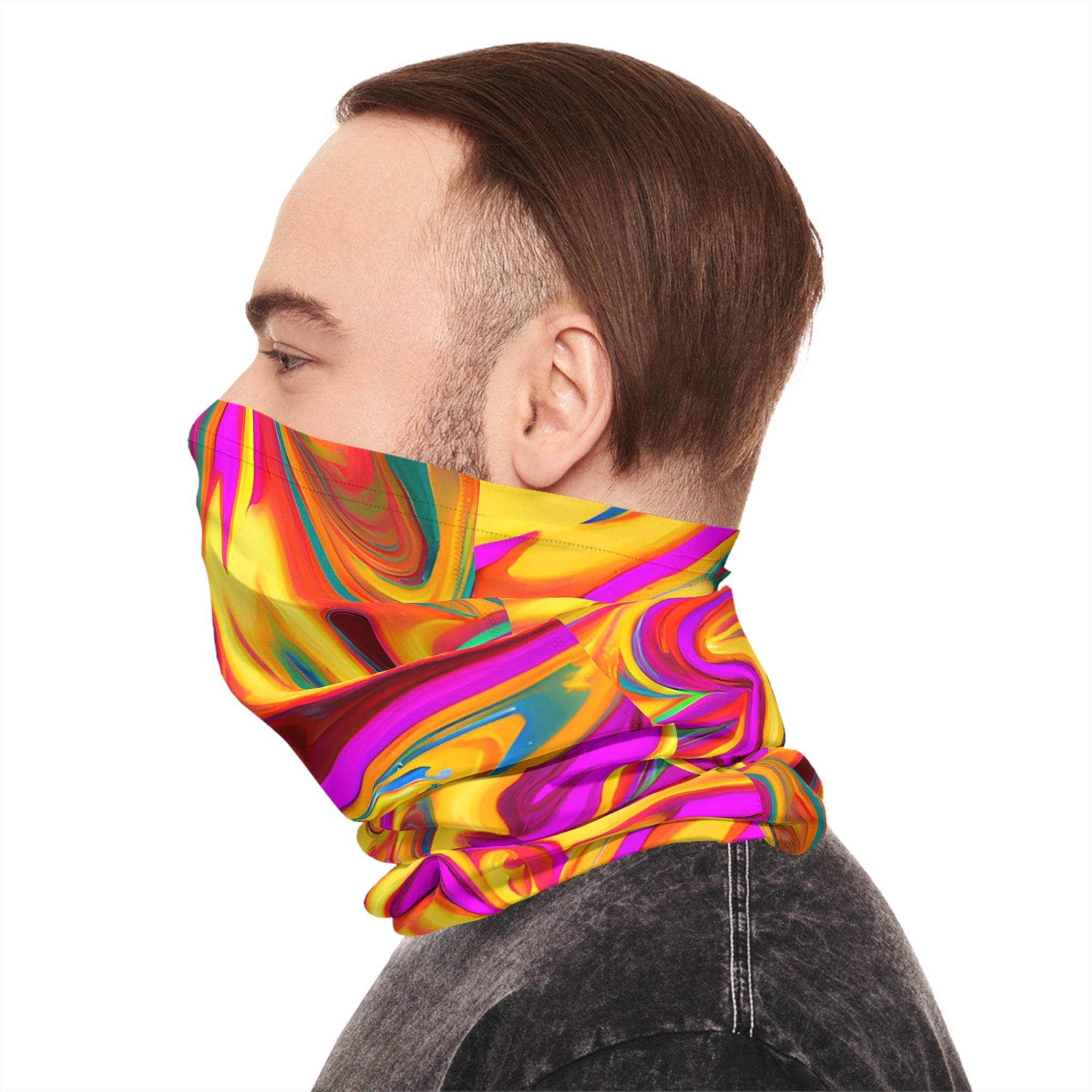 Gaiters - Trippy Daisy Carnival Midweight Neck Gaiter - Acid Daddy