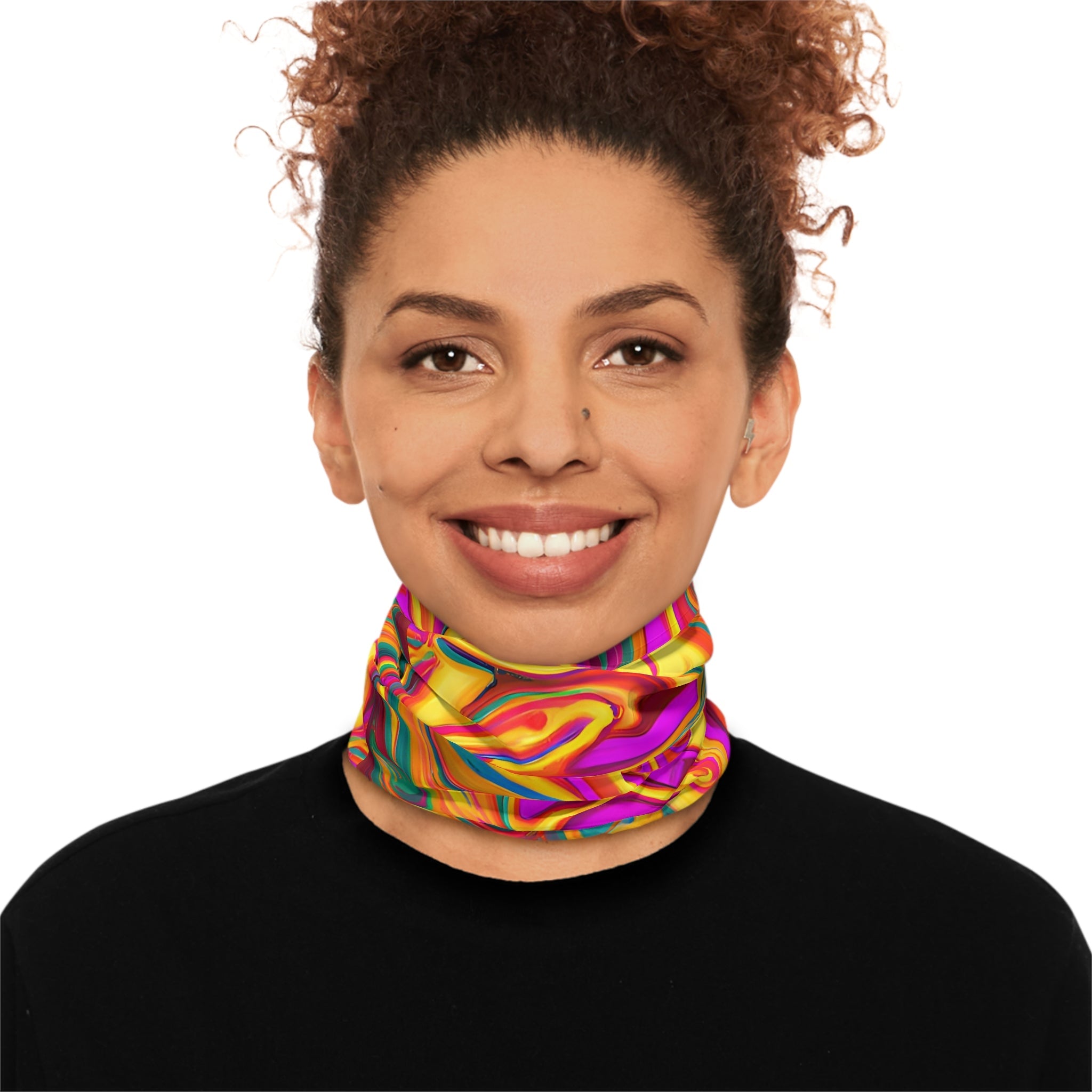 Gaiters - Trippy Daisy Carnival Midweight Neck Gaiter - Acid Daddy