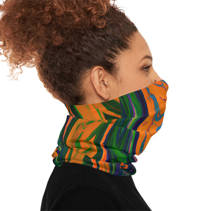 Gaiters - Trippy Forest Green Vibes Midweight Neck Gaiter - Acid Daddy