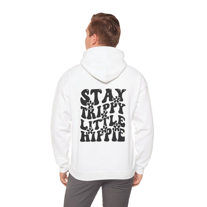 Hoodie - Trippy Hippie Slogan Winter Hoodie (Back Print) - Acid Daddy