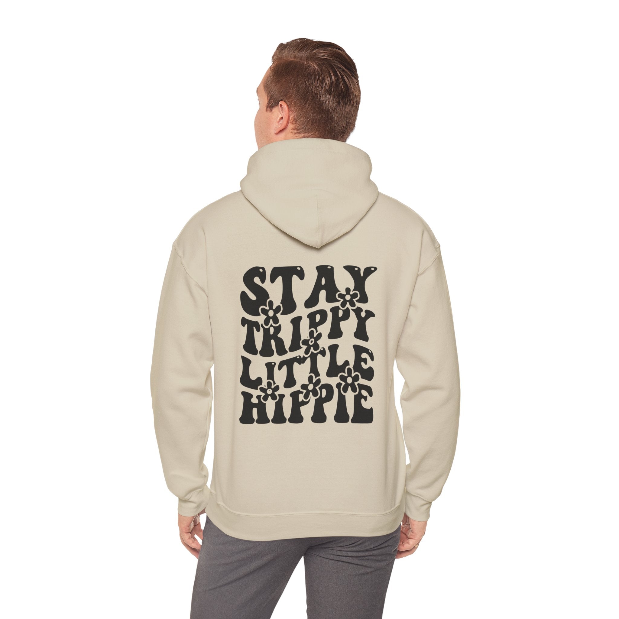 Hoodie - Trippy Hippie Slogan Winter Hoodie (Back Print) - Acid Daddy