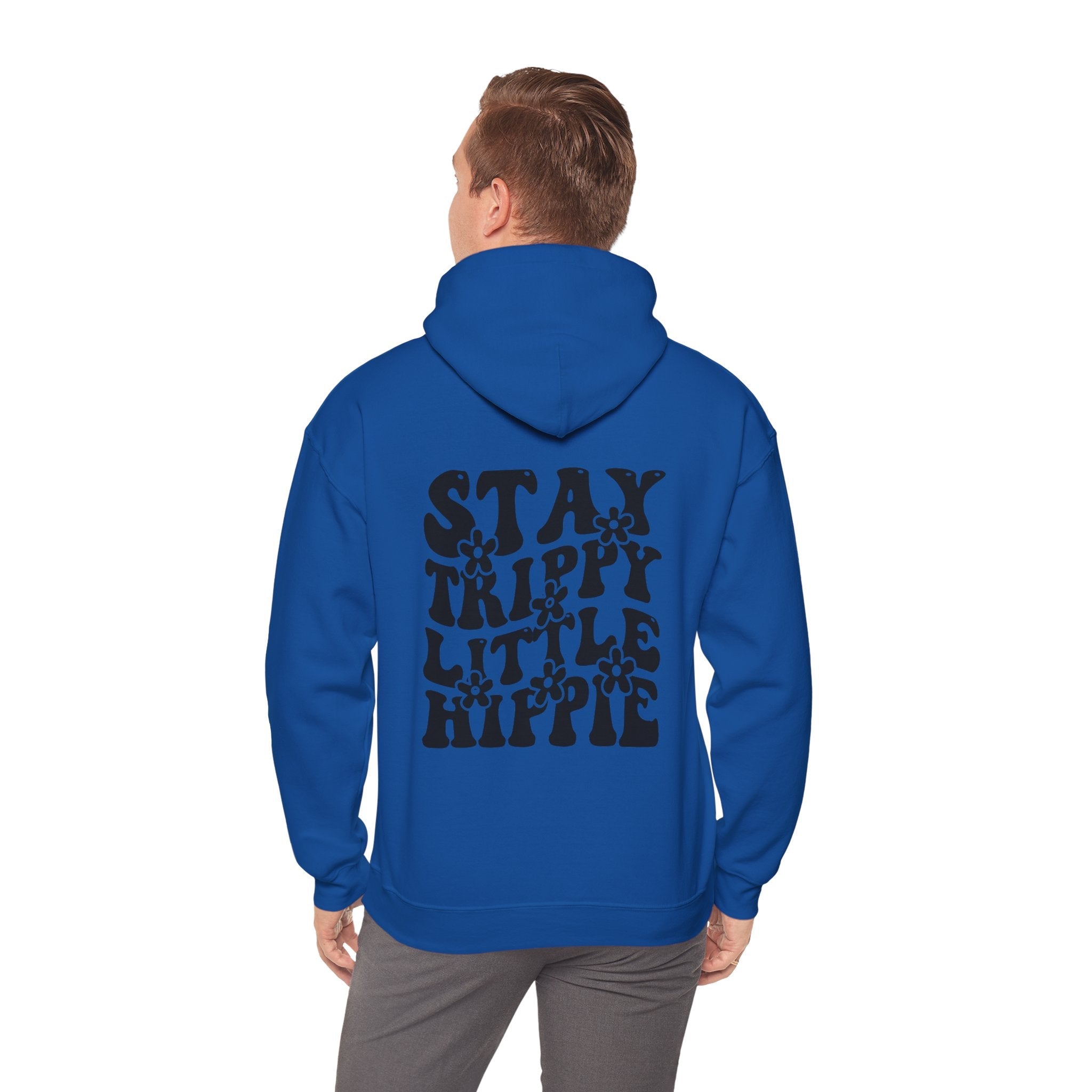 Hoodie - Trippy Hippie Slogan Winter Hoodie (Back Print) - Acid Daddy