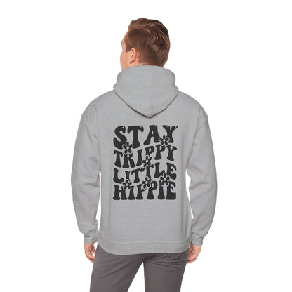 Hoodie - Trippy Hippie Slogan Winter Hoodie (Back Print) - Acid Daddy