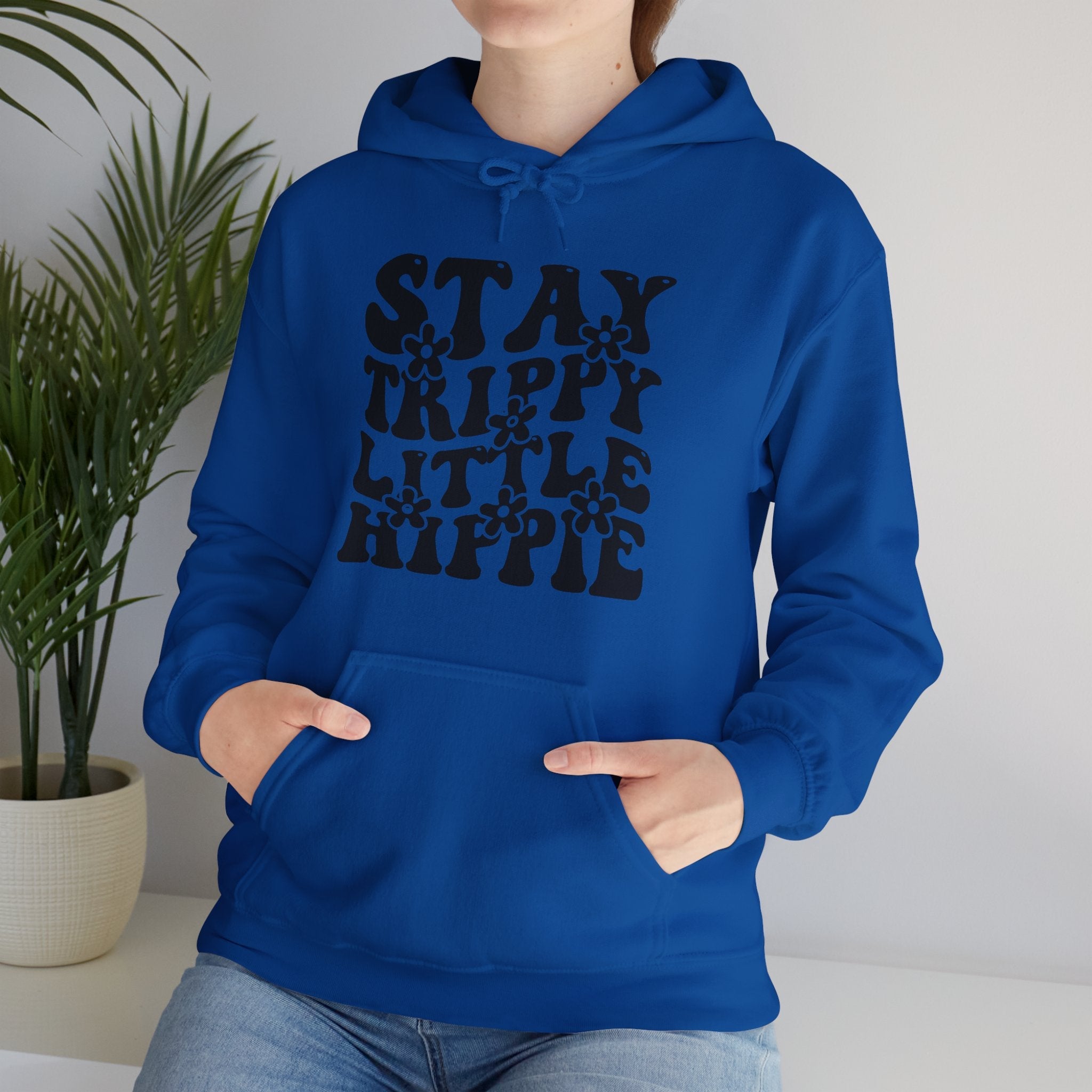 Festival Gear - Hoodie - Trippy Hippie Slogan Winter Hoodie (Front Print) - Acid Daddy