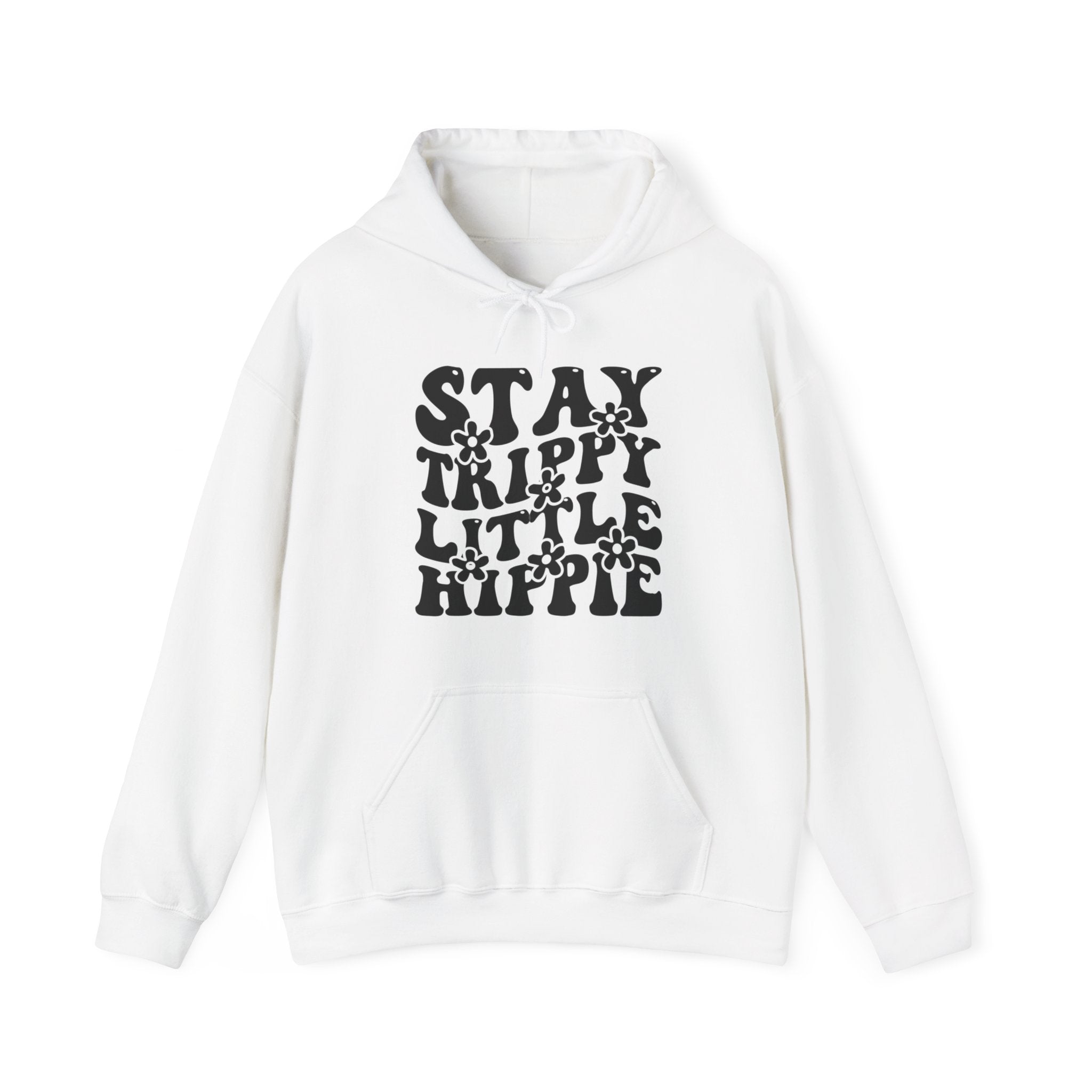 Hoodie - Trippy Hippie Slogan Winter Hoodie (Front Print) - Acid Daddy