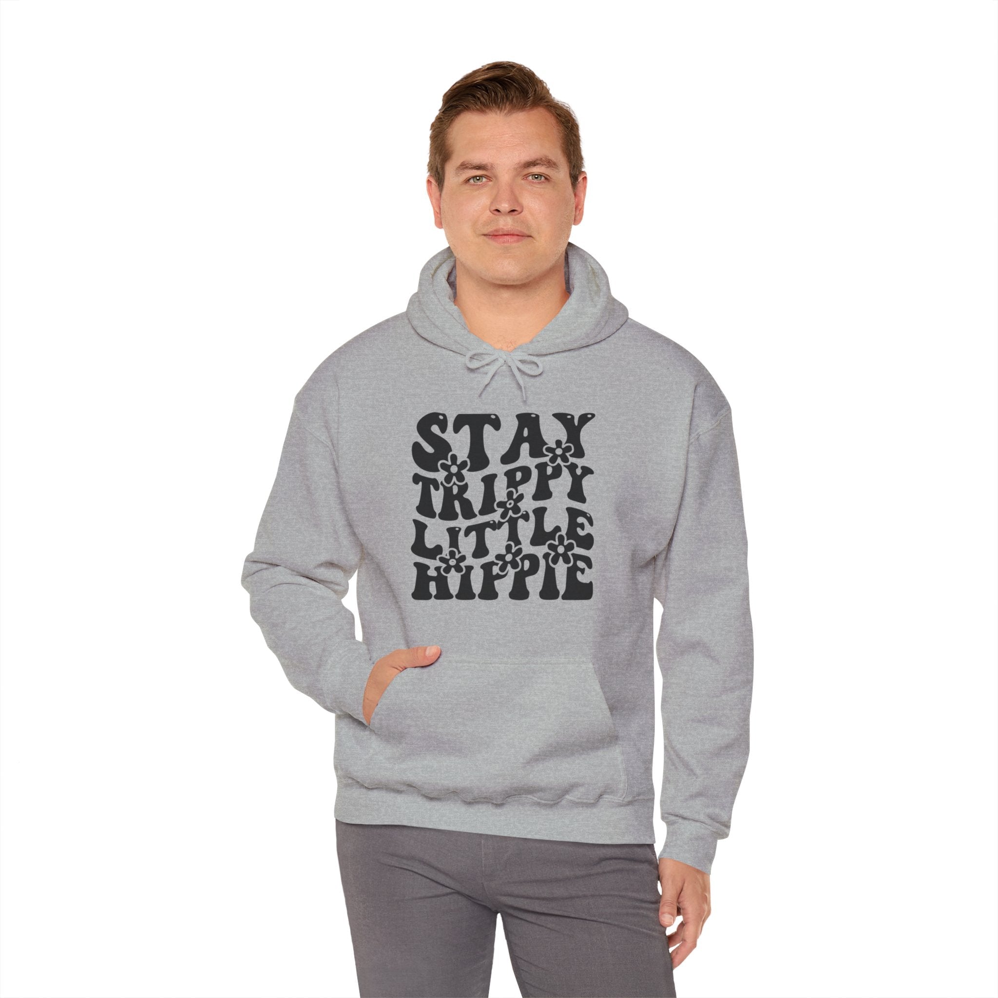 Festival Gear - Hoodie - Trippy Hippie Slogan Winter Hoodie (Front Print) - Acid Daddy