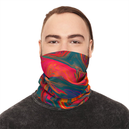 Gaiters - Trippy Mushroom Depths Midweight Neck Gaiter - Acid Daddy