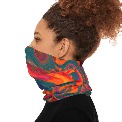 Gaiters - Trippy Mushroom Depths Midweight Neck Gaiter - Acid Daddy