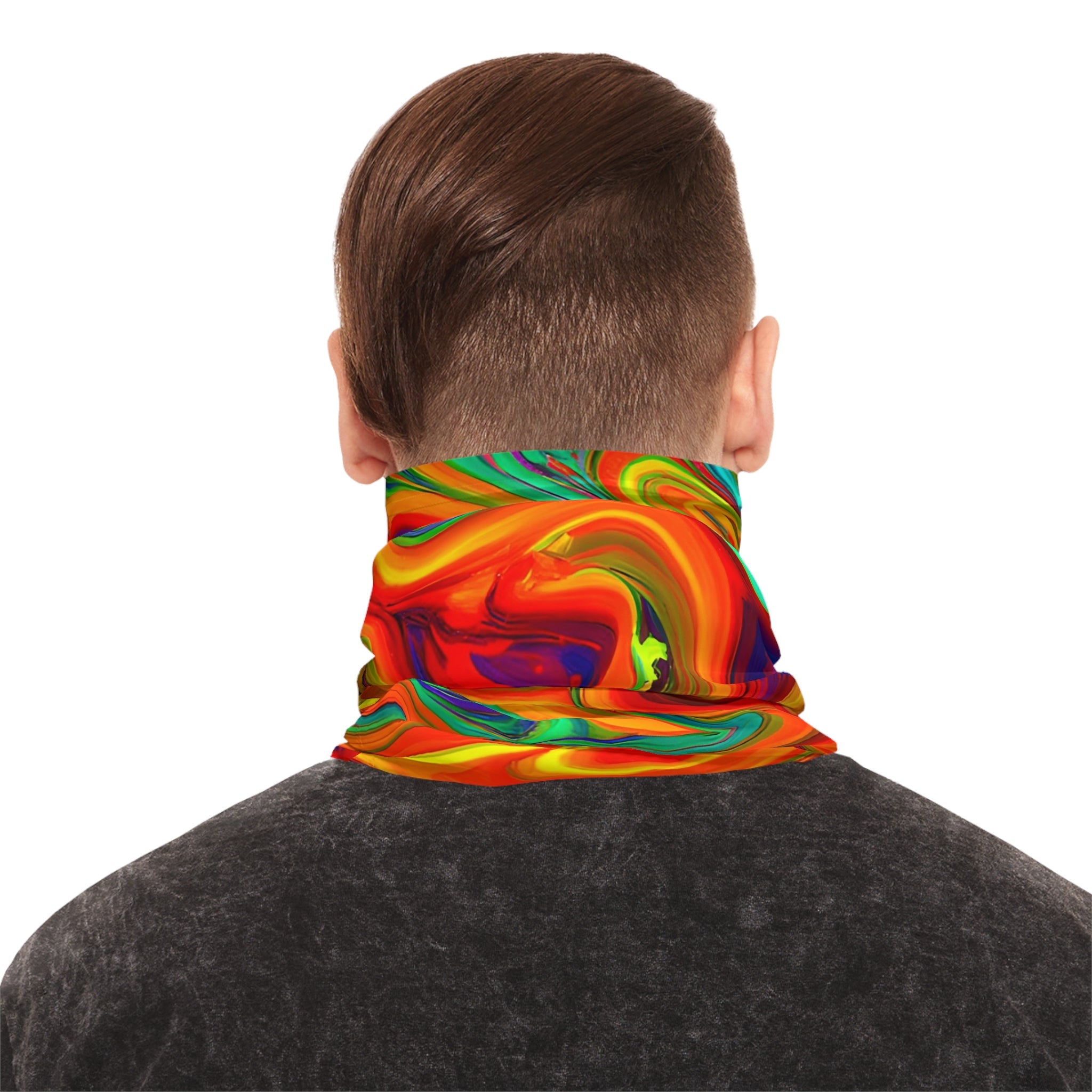 Gaiters - Trippy Orange Delight Lightweight Neck Gaiter - Acid Daddy