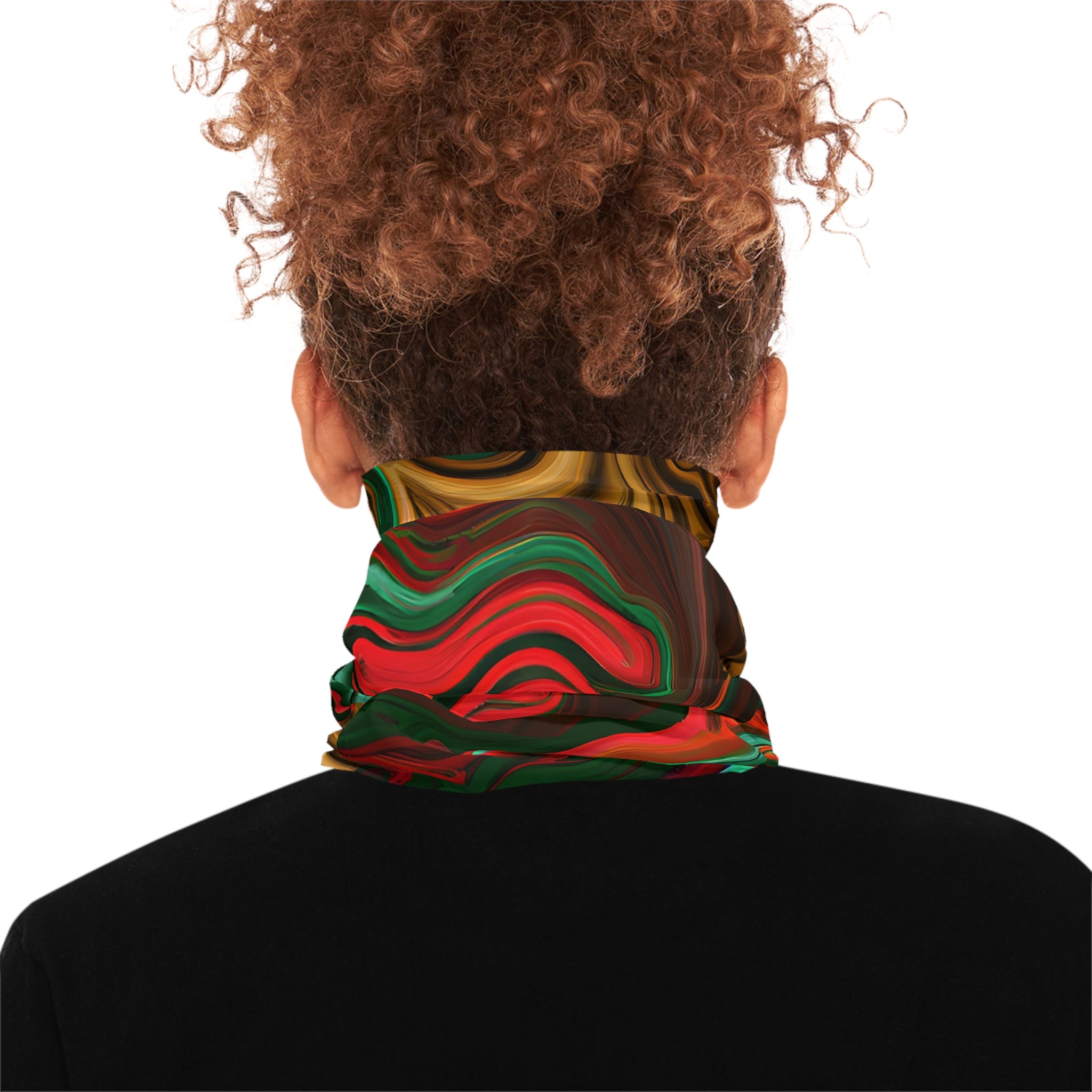 Gaiters - Trippy Orange Depths Midweight Neck Gaiter - Acid Daddy