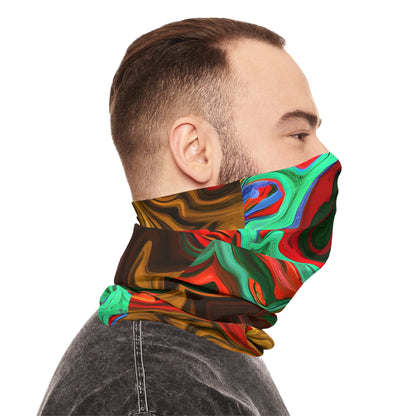 Gaiters - Trippy Orange Depths Midweight Neck Gaiter - Acid Daddy