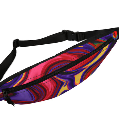 Fanny Packs - Trippy Pink Nebula Festival Rave Fanny Pack (Medium) - Acid Daddy