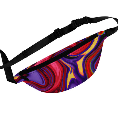 Fanny Packs - Trippy Pink Nebula Festival Rave Fanny Pack (Medium) - Acid Daddy