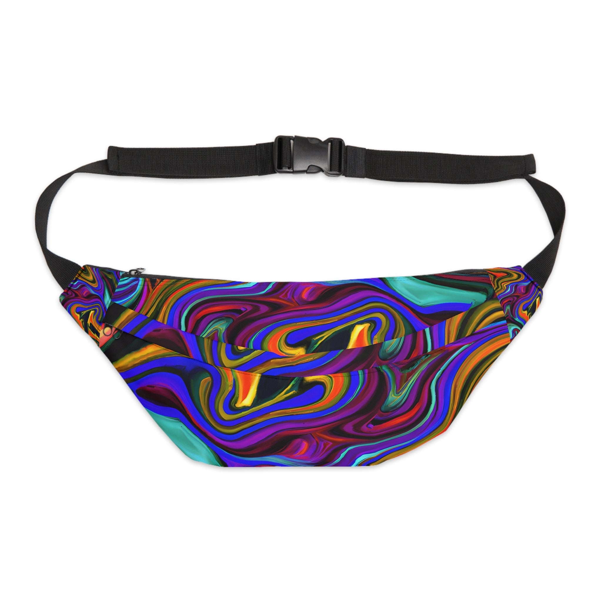 Fanny Packs - Trippy Psychedelic Swish Rave Fanny Pack (Large) - Acid Daddy