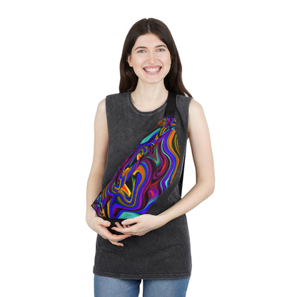 Fanny Packs - Trippy Psychedelic Swish Rave Fanny Pack (Large) - Acid Daddy