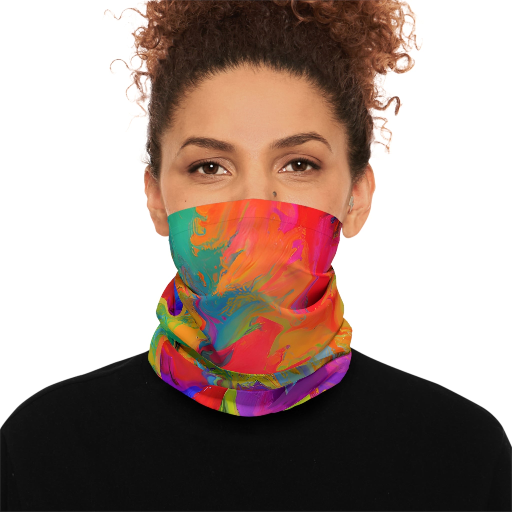 Gaiters - Trippy Vibrant Blast Midweight Neck Gaiter - Acid Daddy