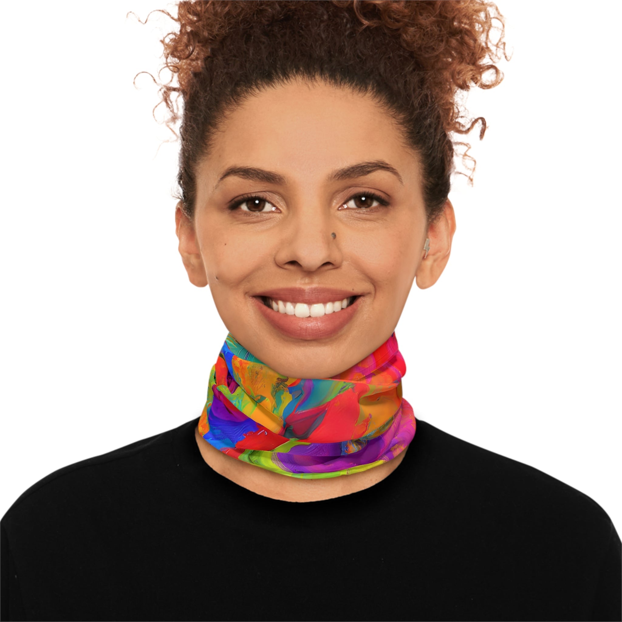 Gaiters - Trippy Vibrant Blast Midweight Neck Gaiter - Acid Daddy