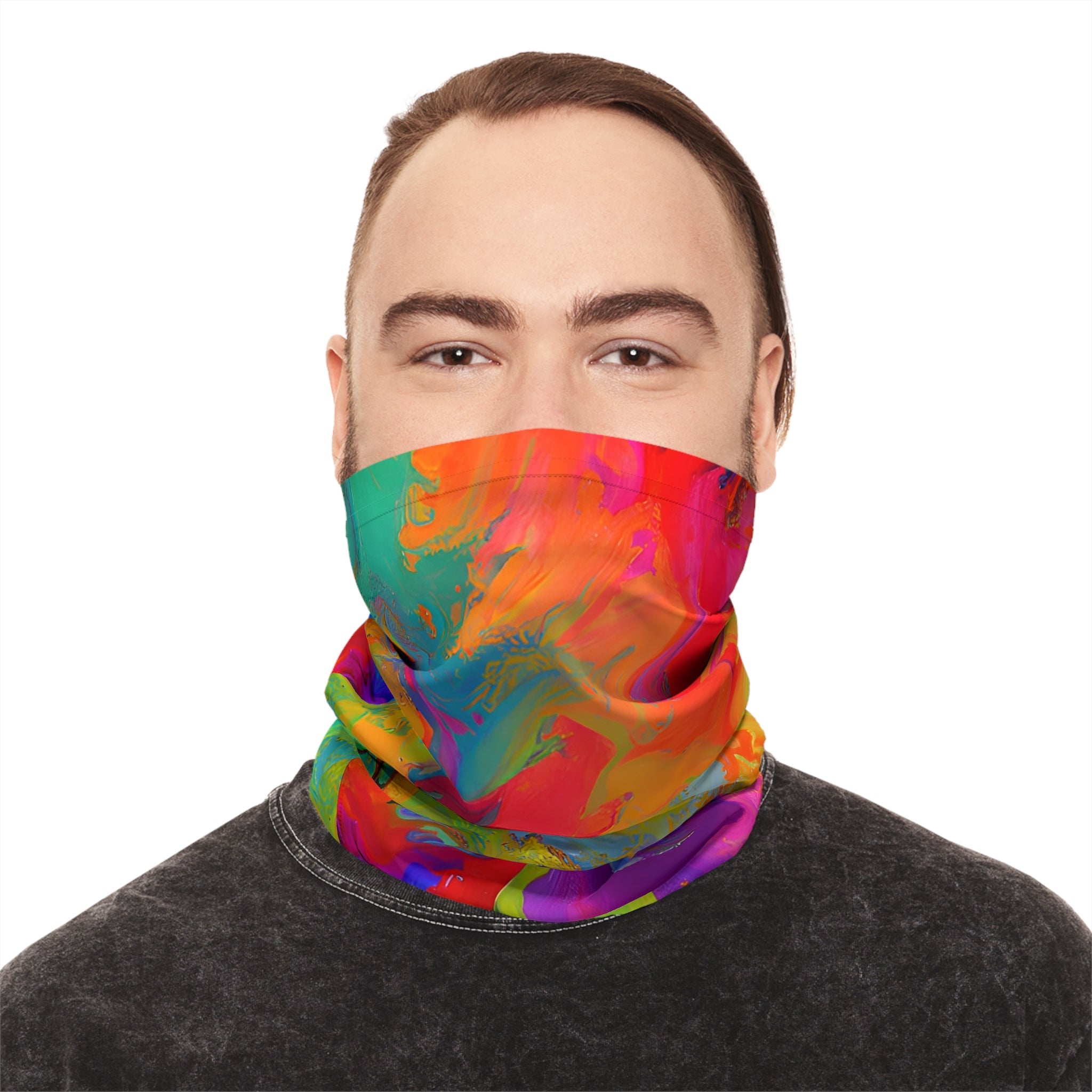 Gaiters - Trippy Vibrant Blast Midweight Neck Gaiter - Acid Daddy