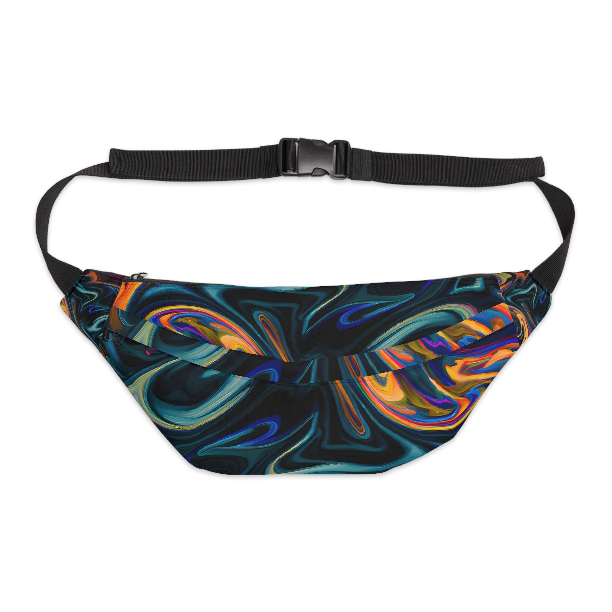 Fanny Packs - Trippy Vibrant Rave Vibes Festival Fanny Pack (Large) - Acid Daddy