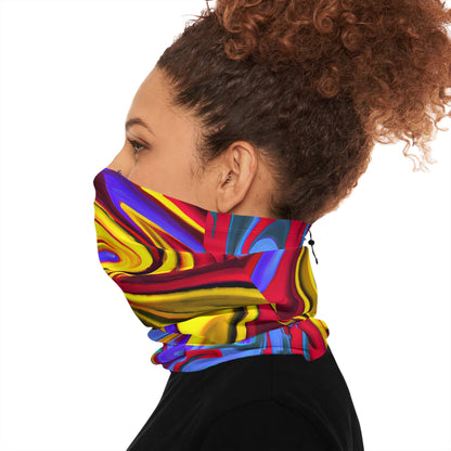 Gaiters - Trippy Yellow Swirl Winter Neck Gaiter - Acid Daddy