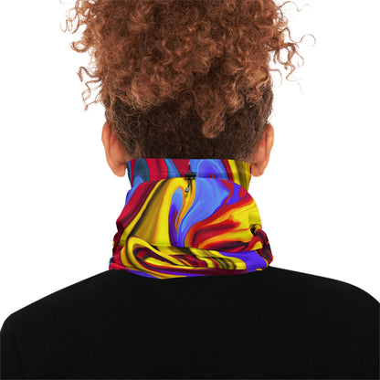 Gaiters - Trippy Yellow Swirl Winter Neck Gaiter - Acid Daddy