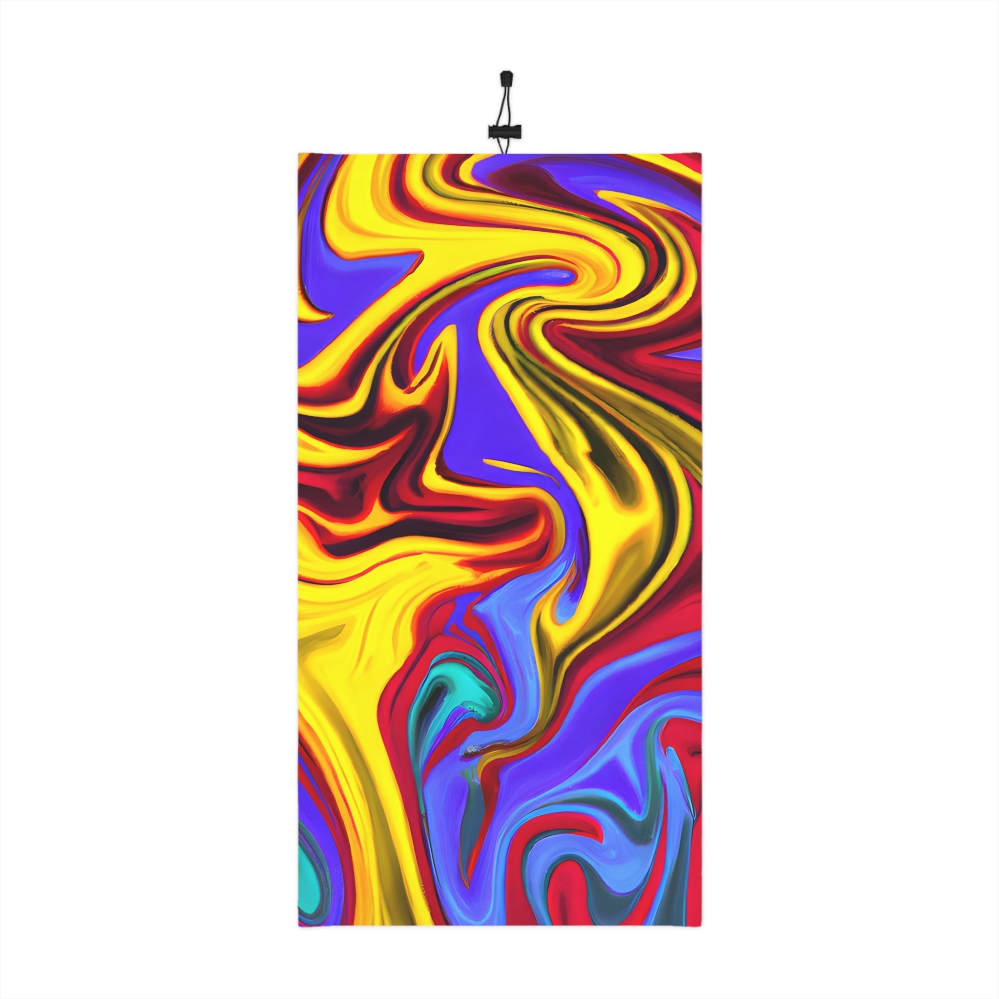 Gaiters - Trippy Yellow Swirl Winter Neck Gaiter - Acid Daddy