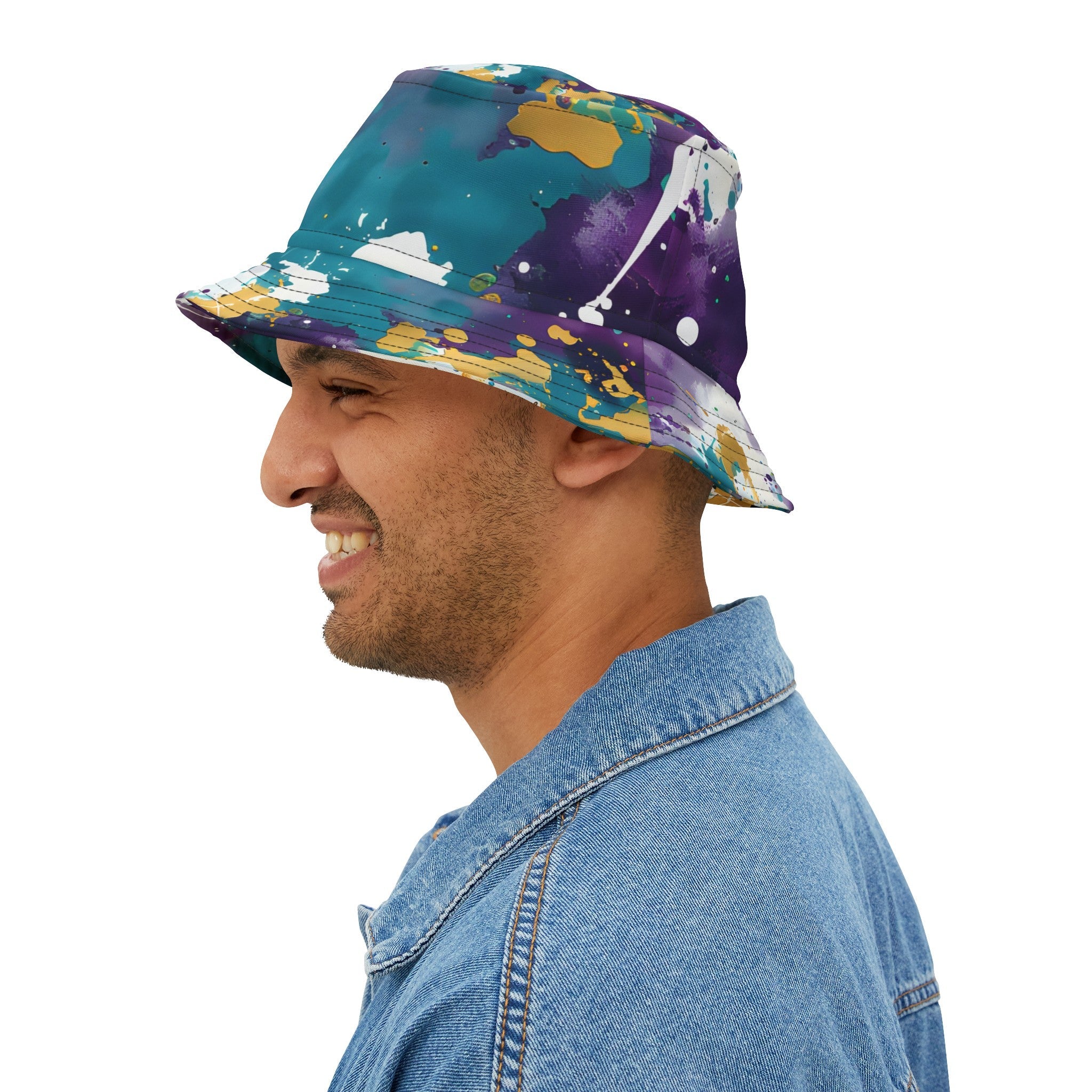 Hats - Turquoise Groove Splash Bucket Hat - Acid Daddy