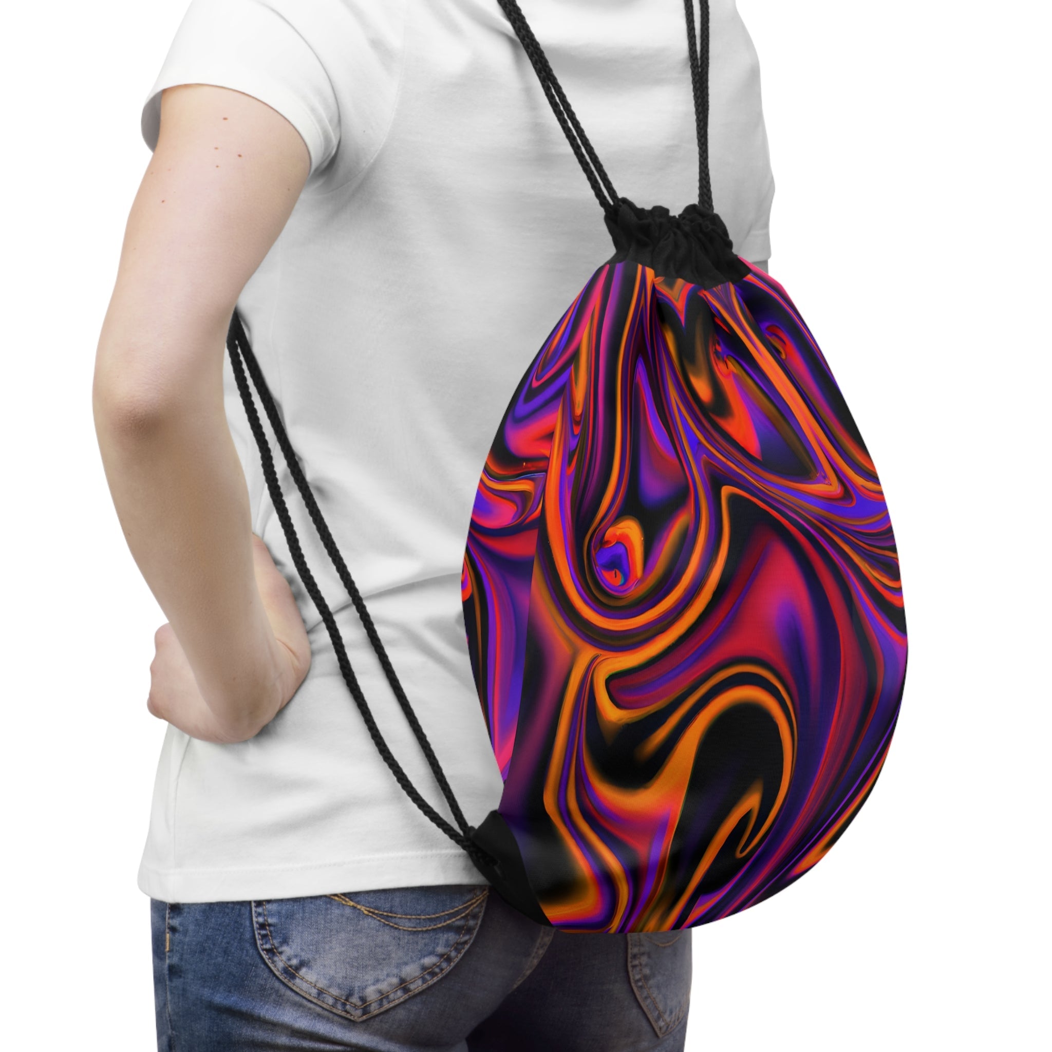 Bags - Twilight Depths Vibrant Drawstring Bag - Acid Daddy