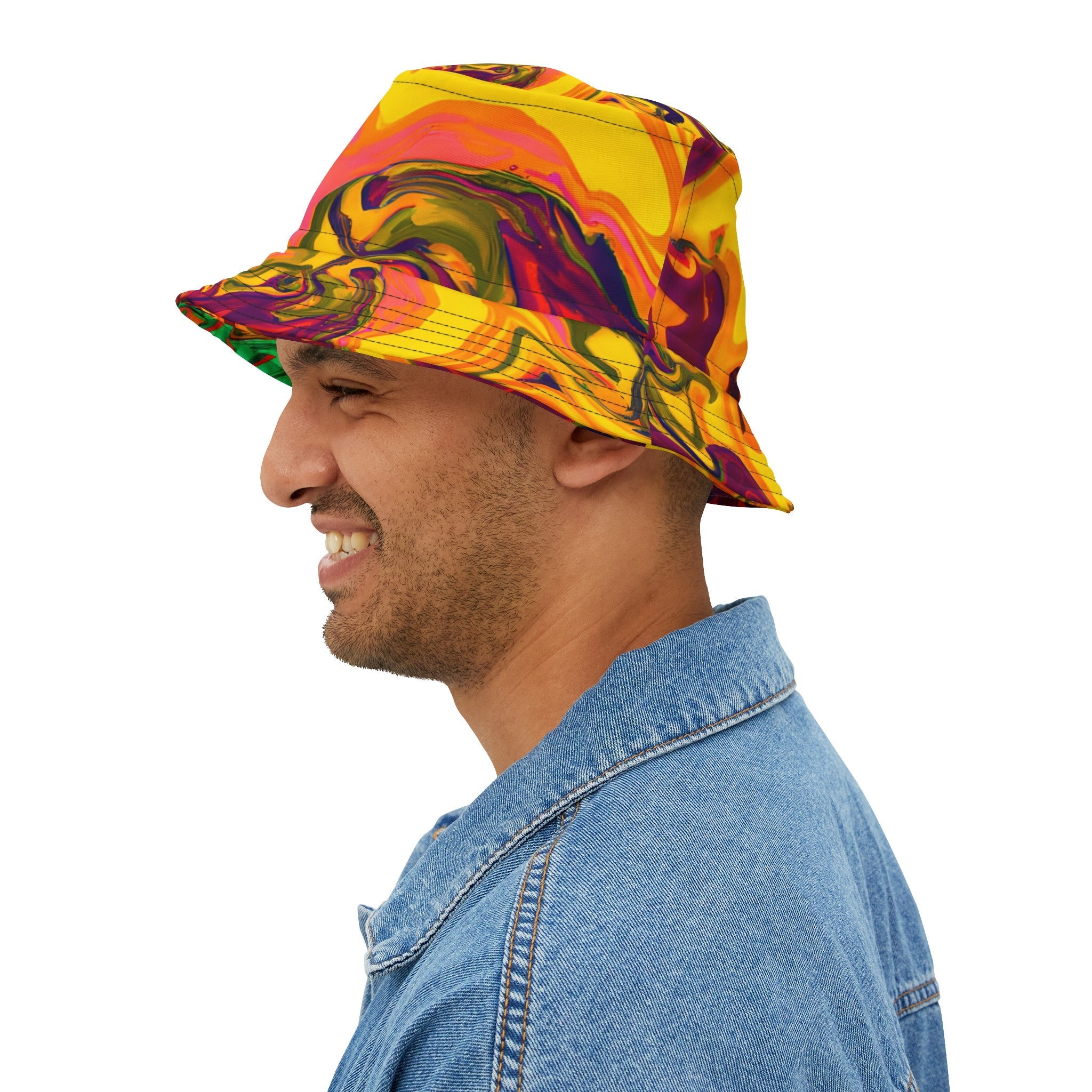 Hats - VibeGold Festival Groove Bucket Hat - Acid Daddy