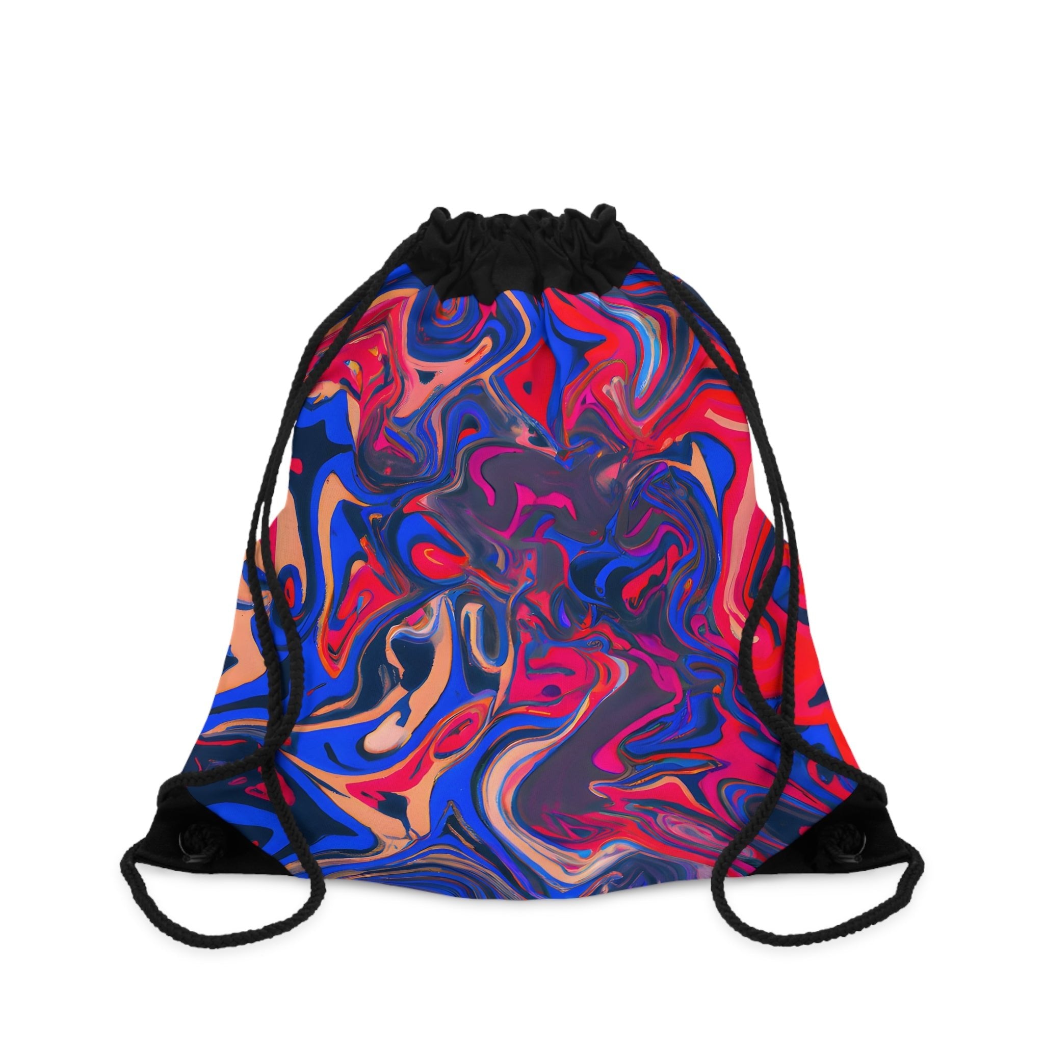 Bags - Vibrant Blue Pink Monday Drawstring Bag - Acid Daddy