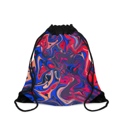 Bags - Vibrant Blue Pink Monday Drawstring Bag - Acid Daddy