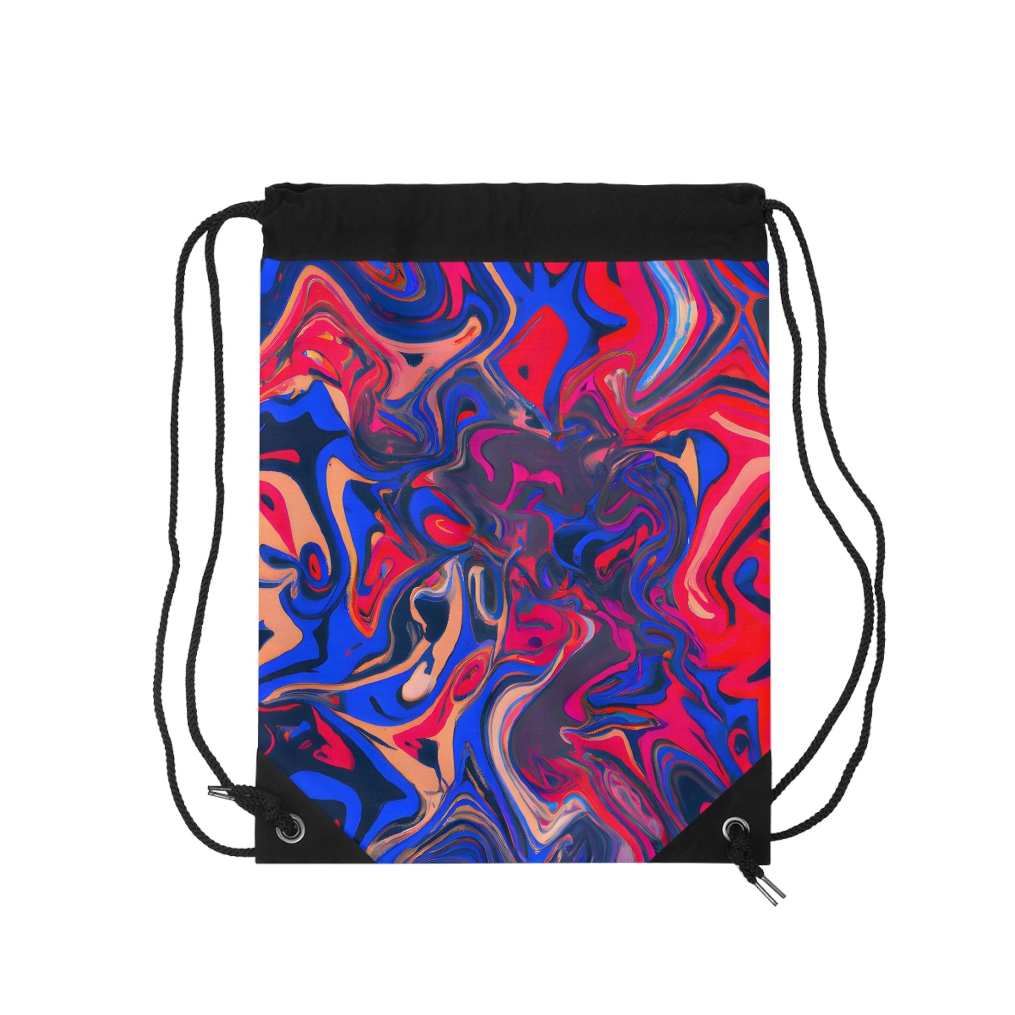 Bags - Vibrant Blue Pink Monday Drawstring Bag - Acid Daddy