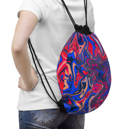 Bags - Vibrant Blue Pink Monday Drawstring Bag - Acid Daddy