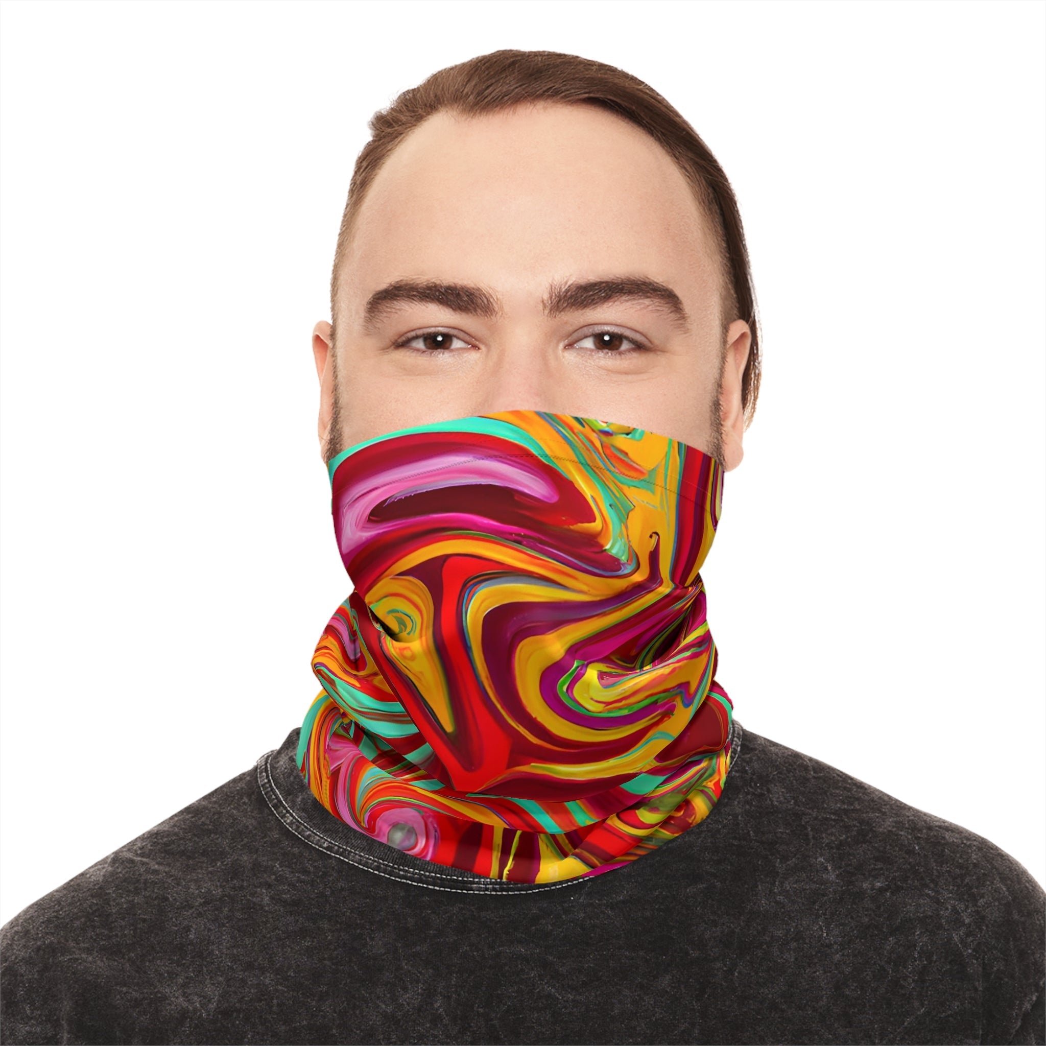 Gaiters - Vibrant Hawaiian Breeze Midweight Neck Gaiter - Acid Daddy