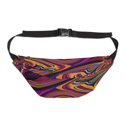 Fanny Packs - Vibrant Nebulous Violet Rave Trippy Fanny Pack (Large) - Acid Daddy