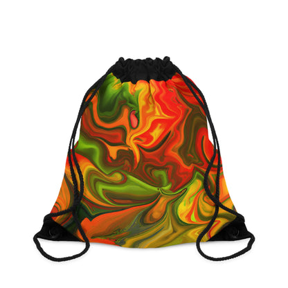 Bags - Vibrant Orange Groove Drawstring Bag - Acid Daddy