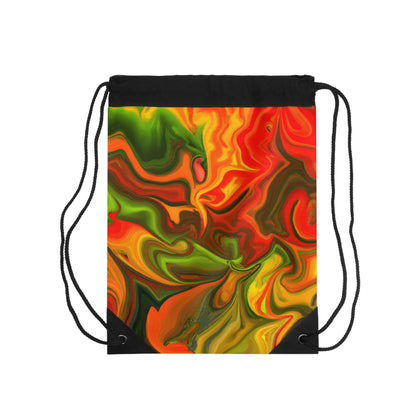 Bags - Vibrant Orange Groove Drawstring Bag - Acid Daddy