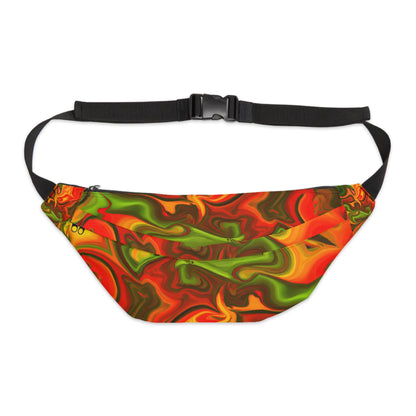 Fanny Packs - Vibrant Orange Groovin' Festival Fanny Pack (Large) - Acid Daddy